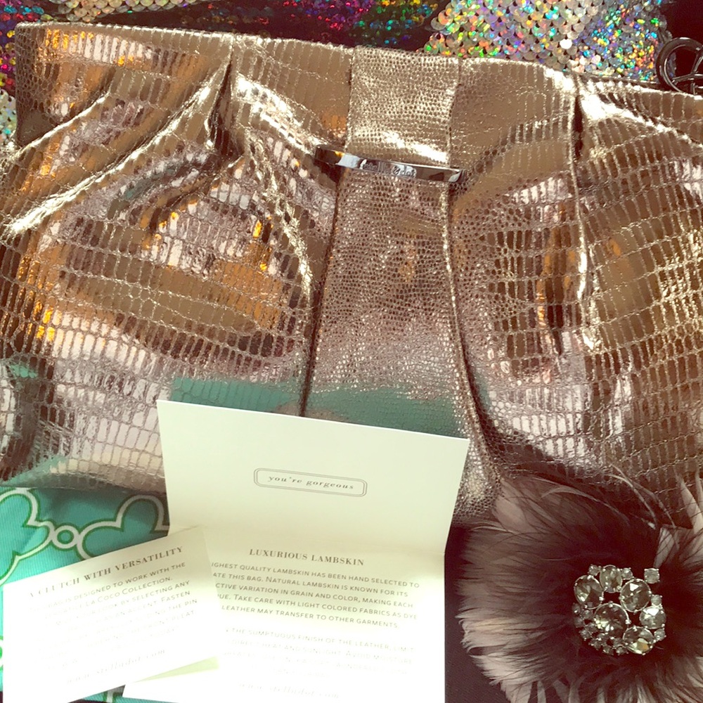 ❤️ Stella & Dot Luxurious Lambskin Clutch ❤️ NWT